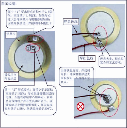 蜂鸣片焊接步骤工艺图